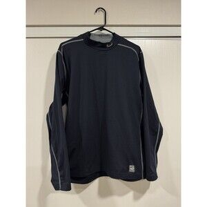 Nike Pro Combat Men’s Shirt Size XL Blue Hyperwarm Lite Fitted Long Sleeves